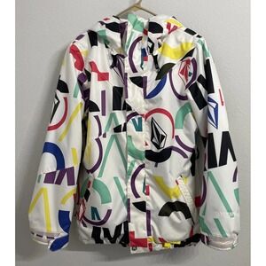 Volcom Snowboarding Jacket Mens Small Thermonite VTG Y2K Bright Multi-Color